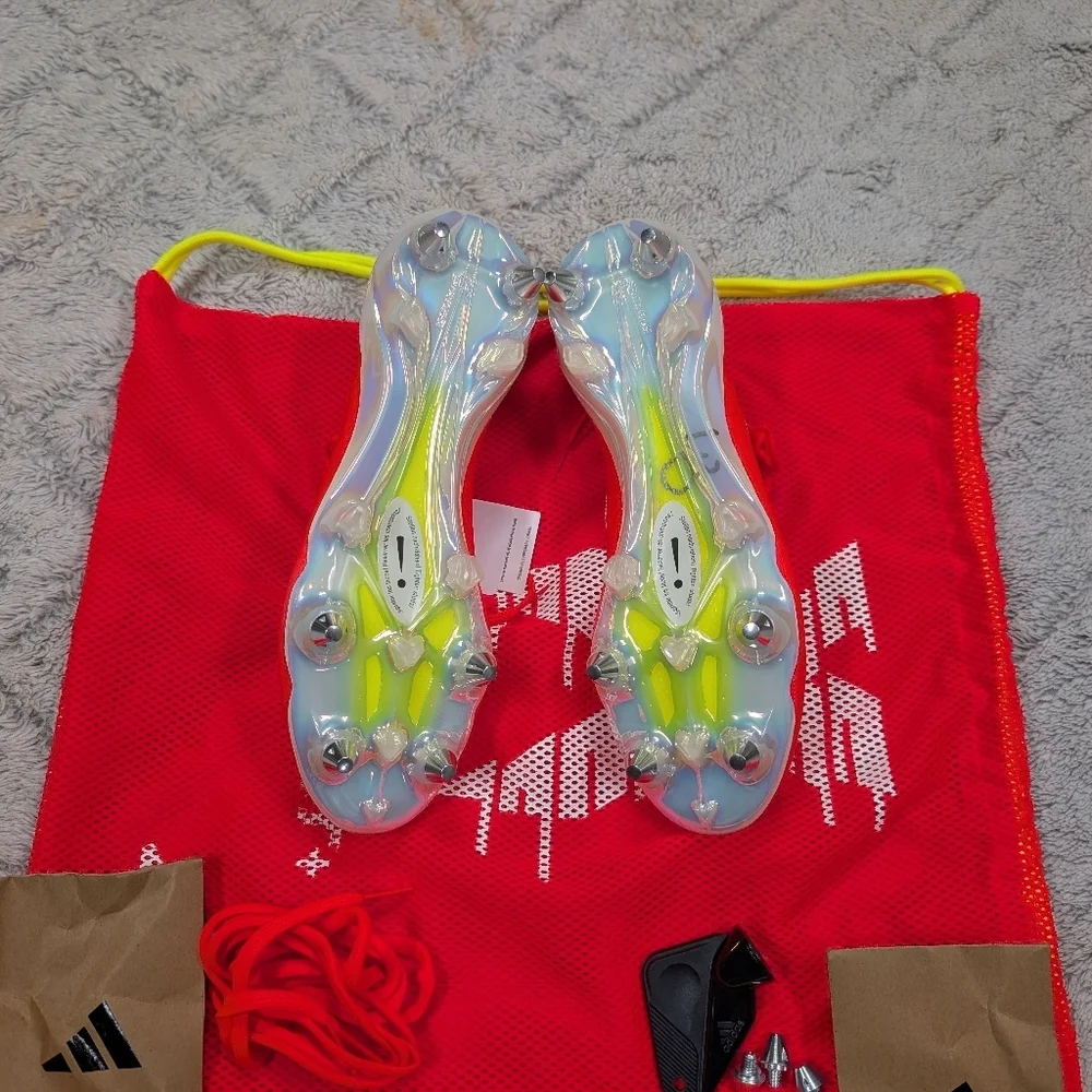 Adidas X Crazyfast + SG Solar Red Soccer Cleats Mens 6.5 Womens 7.5 IF0646 NEW